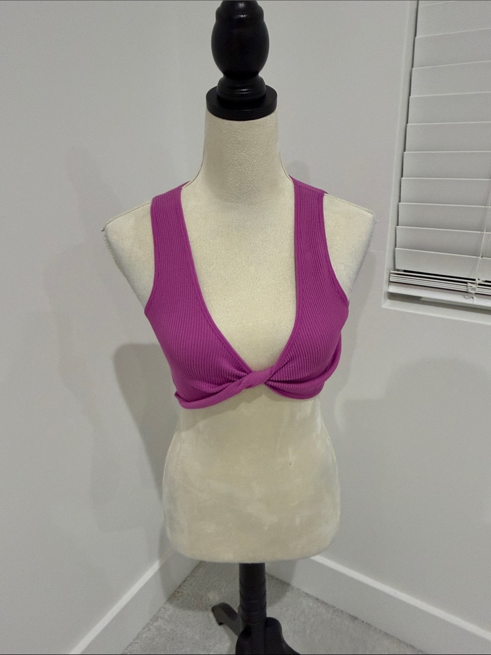 Cotton On Twist Front Ribbed Bralette - Magenta